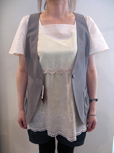 relacher (ルラシェ）　Ｗ／Ｐ　ＴＯＲＯ　ＶＥＳＴ GRAY_a0089359_0191022.jpg