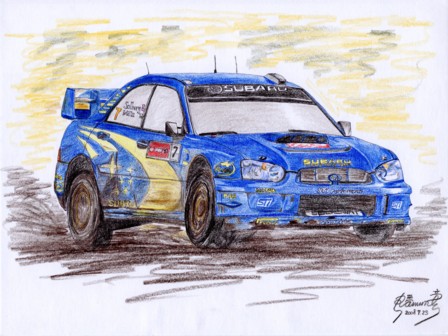 インプレッサ WRC 2003 Great Britain P.Solberg 車画_c0059103_1374555.jpg