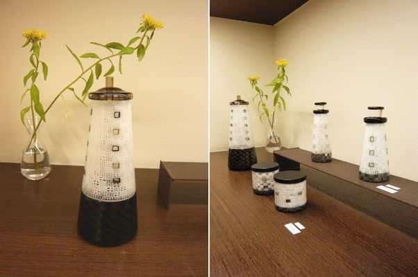 江波冨士子さん グラス 「花の庭」新品専用箱付き 江波冨士子のガラス