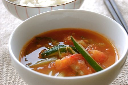 トマトときゅうりのおかず味噌汁 Vege Dining 野菜のごはん