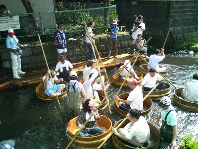 暑いぜ!田宿川たらい流し川祭り_f0141310_23261389.jpg