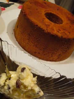 パパのお誕生日と・・・黒糖ラムレーズンシフォン。_f0177295_16314370.jpg