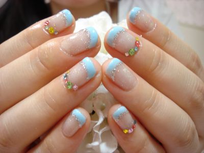 水色フレンチネイル Glitter Nailsオリジナルカラー カルジェル Glitter Nails 横浜元町 ネイルサロンblog 水色フレンチネイル Glitter Nailsオリジナルカラー カルジェル Glitter Nails 横浜元町 ネイルサロンblog