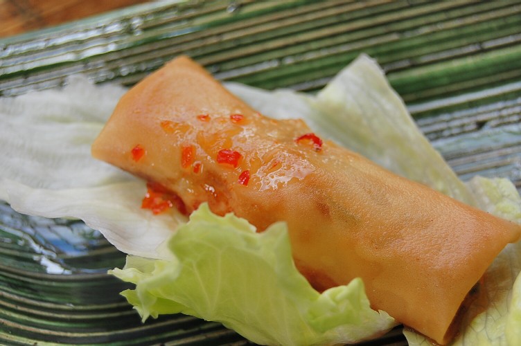 やめられない美味しさ☆鶏とネギの簡単春巻き☆レタス巻き☆_d0104926_612771.jpg