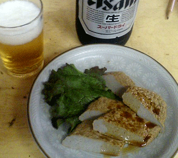 ■【梅田de 立ち呑み】瓶ビール率が高い？・・・大バコ酒屋の 立呑み：ビンゴヤ（阪急梅田ＤＤハウス近く）_a0004802_557080.gif