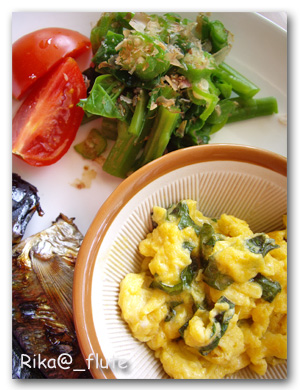 鯵の干物の朝ごはんワンプレート_c0103827_1054644.jpg