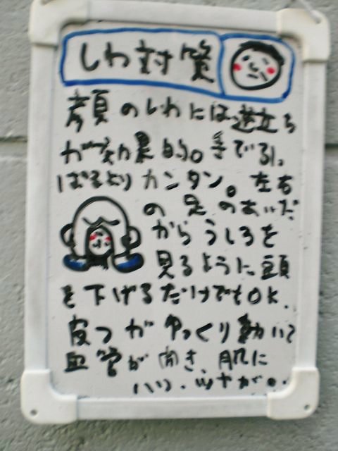 顔のしわ対策に 逆立ち 整体 ツボゲッチューりらく屋 朝霞 顔のしわ対策に 逆立ち 整体 ツボゲッチューりらく屋 朝霞