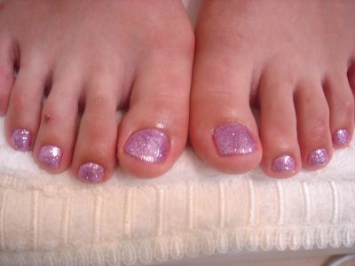 パープルのペディキュア シンプルにアートは無しです Glitter Nails 横浜元町 ネイルサロンｂｌｏｇ