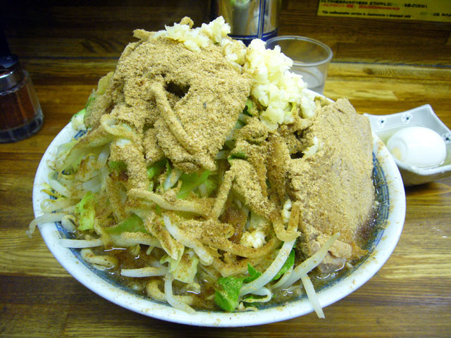 ラーメン二郎 新小金井街道店 その6 京風味特製煮玉子とミニラーメン_a0016730_14512035.jpg
