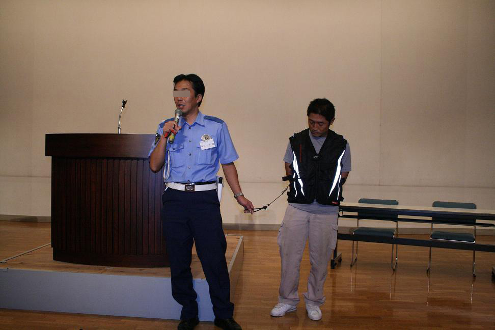 エアーバックスーツの実演 現場心得研修会_a0107574_1752441.jpg
