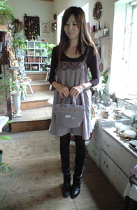 9.16 tue ビワ染め小さなbag&キャミワンピ*_f0029536_1035368.jpg