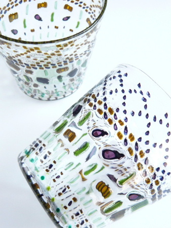 江波冨士子　ミツバチガラスコップ　貴重人気 Arabesque delle Murrine ムッリーネのアラベスク ―江波冨士子