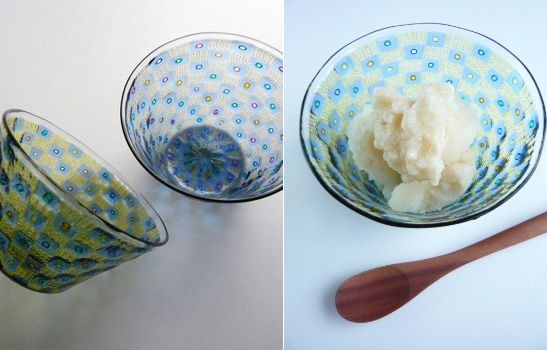 江波冨士子ガラス作品 : happy to meet ・・・