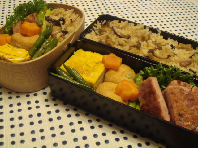 #35. きのこご飯弁当_f0165495_6505664.jpg