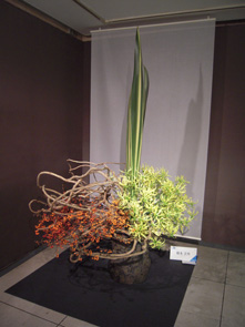 柏高島屋にて草月流花展_e0109554_205515.jpg