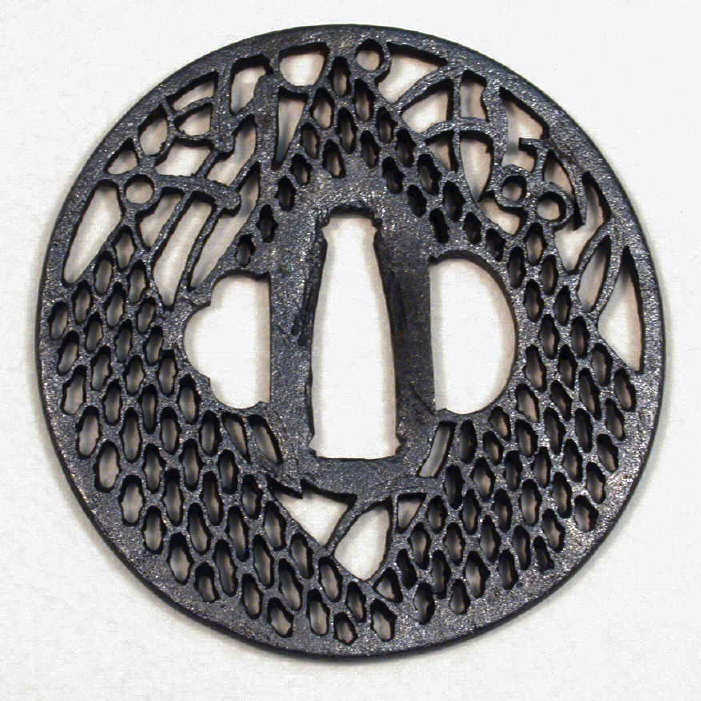 投網図透鍔　Net Sukashi Tsuba_f0188823_23143535.jpg