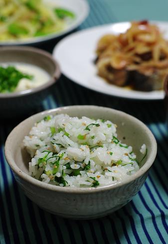 小松菜の混ぜご飯_f0038904_22452398.jpg