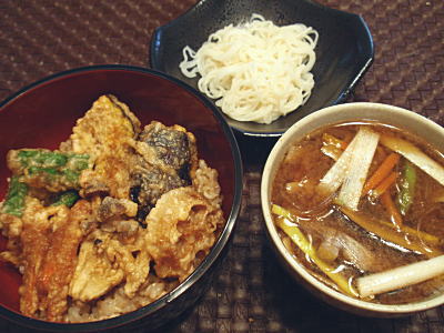 野菜天丼とつけ麺風そうめん Kajuの 今日のお料理 簡単レシピ 野菜天丼とつけ麺風そうめん Kajuの 今日のお料理 簡単レシピ