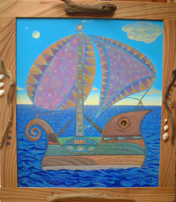 堀内 朗「青の惑星」油彩画 堀内 朗「青の惑星」油彩画