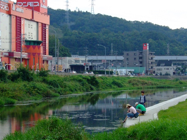 中野の瀬野川河川敷と国道２号線_b0095061_994285.jpg