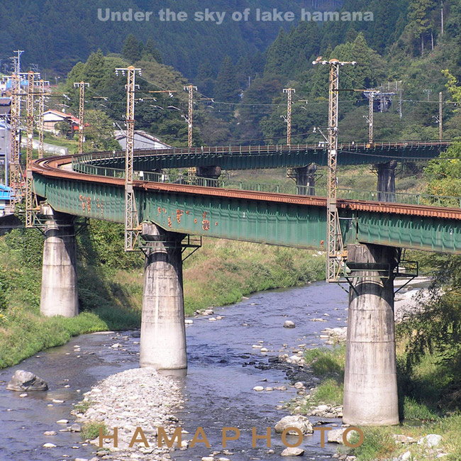 渡らずの鉄橋 水窪川 s字橋 浜名湖の空の下 渡らずの鉄橋 水窪川 s字橋 浜名湖の空の下