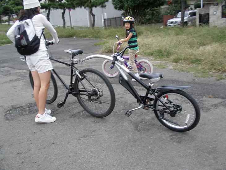 うさぎさんは自転車に