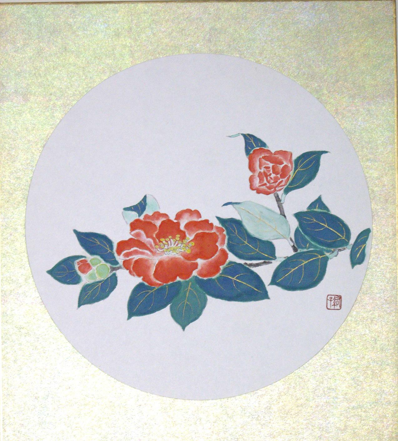 日本画⑷　花　創作画 ○夏みかんの花 日本画制作のためのスケッチ7 Flower of the Citrus