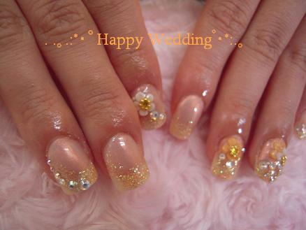 ちょっぴりオレンジ゚ ほんわかブライダルネイル 名古屋市昭和区のネイルサロン Lucca ネイル日和 ちょっぴりオレンジ゚ ほんわかブライダルネイル 名古屋市昭和区のネイルサロン Lucca ネイル日和