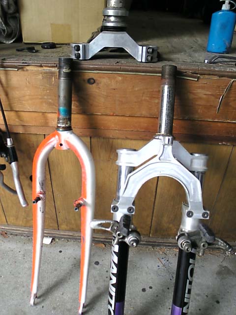 Vintage Answer Manitou Sport 1 1/8” Threaded Fork Easton MTB