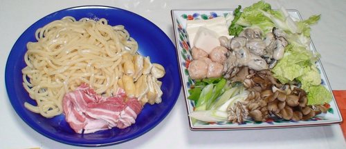 豚肉と牡蠣の味噌煮込みうどん鍋　　（今夜の、うちごはん）_d0083265_20541329.jpg