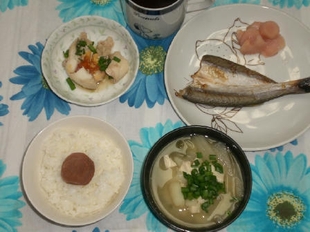 10月31日（金）　赤い鶏頭　安い野菜　今日のご飯_d0145098_1721545.jpg