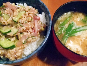 アジ納豆丼でとうとう魚おろしデビュー♪_e0000295_1410040.jpg