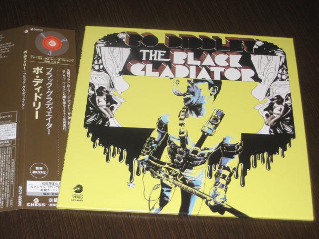 出張二十日目　BO DIDDLEY / THE BLACK GLADIATOR (紙ジャケ)_b0042308_23533614.jpg