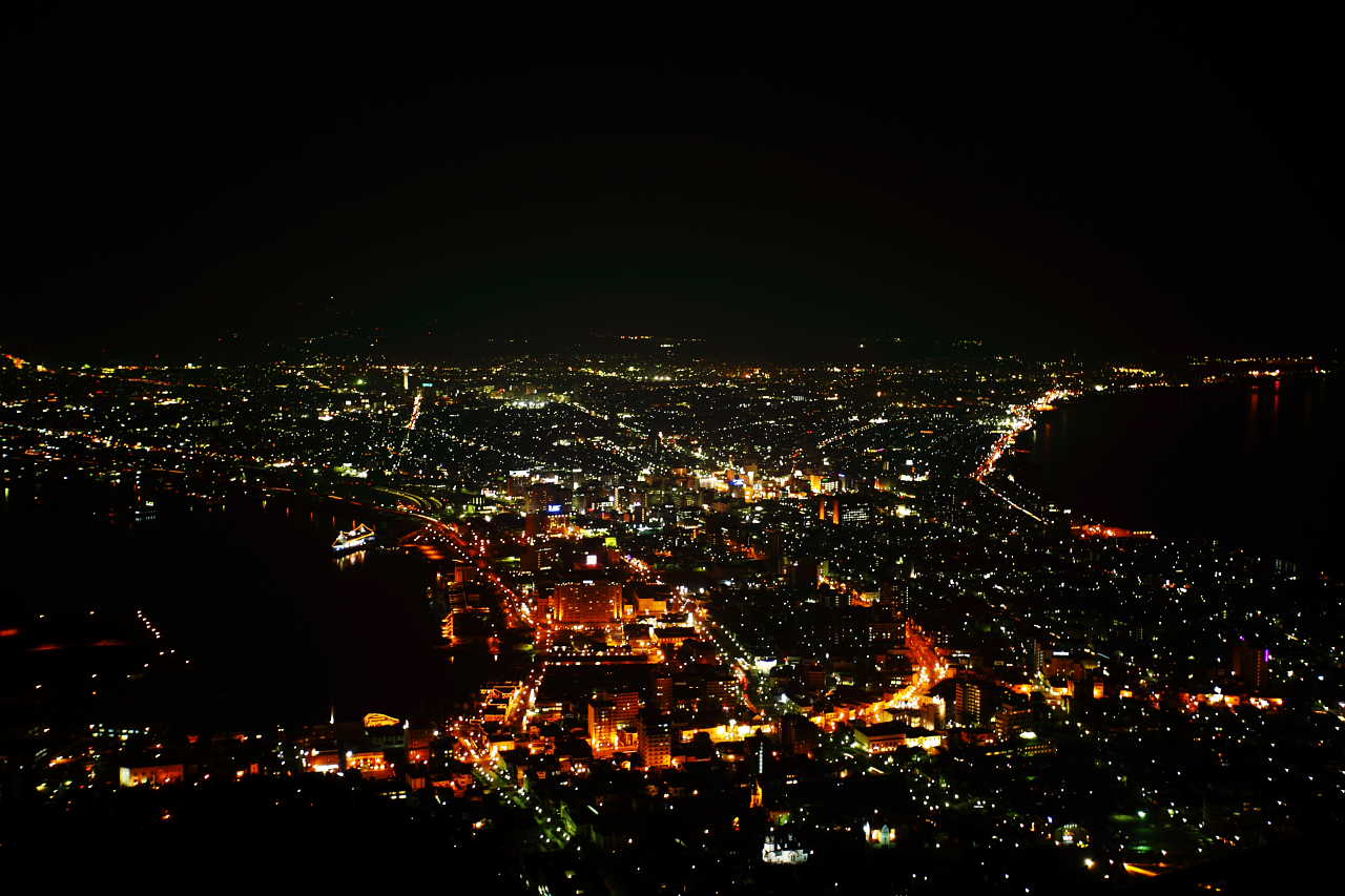 函館の夜景 壁紙用 風見鶏な写真日記