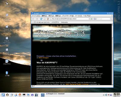 Linux いろいろ ～ KNOPPIX 5.3.1 & Fedora 9_d0015124_1654917.jpg