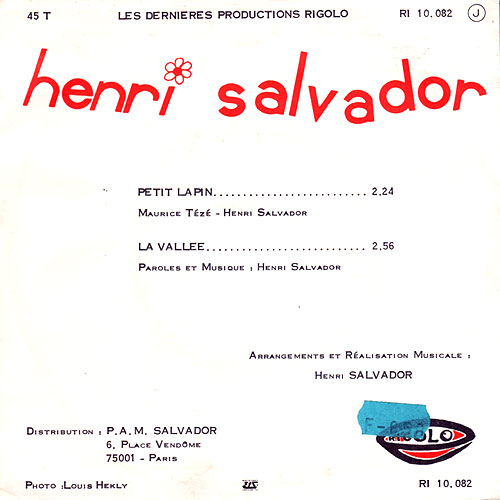 Henri Salvador / Petit Lapin_f0172567_88792.jpg