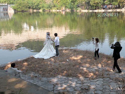 深セン　塩田区・小梅沙　結婚写真の野外撮影_b0075737_20574826.jpg