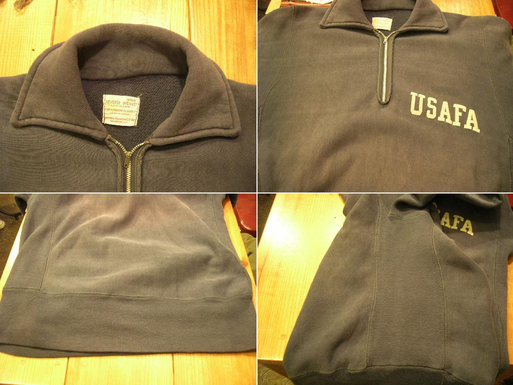 1950s Champion 「USAFA」 Reverse Weave Half Zip Sweat_c0177238_18495622.jpg