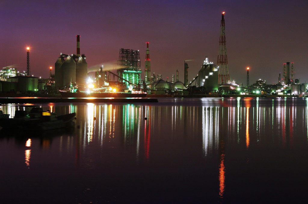 水島コンビナートの夕景・夜景（2）_c0180505_23173253.jpg