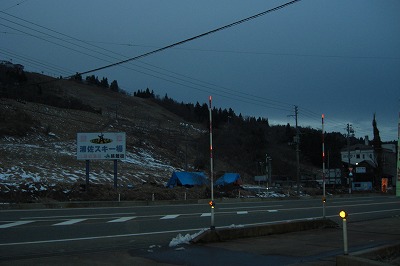 浦佐スキー場の夕暮れ_a0084753_17242669.jpg