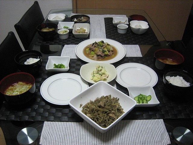 豚肉とお野菜のオイスターソース煮＆きんぴらごぼう_e0139978_2262492.jpg