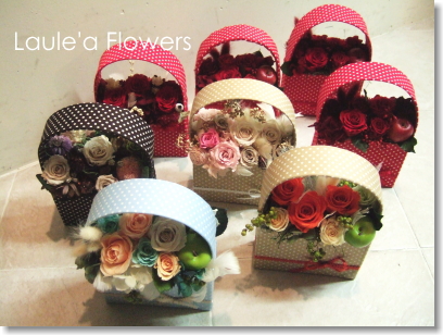 Preserved Flower Lesson 「Polka Dot Bag」 _e0142170_1185026.jpg