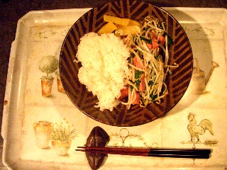 今日の夕飯はモヤシ炒め_e0166355_1822460.jpg