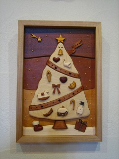 レリーフ組木絵(クリスマス)_b0100229_11563752.jpg