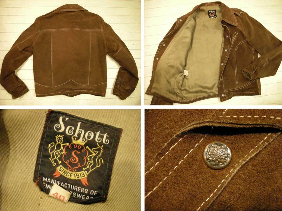 【1970\'s　Schott　スウェードJKT】_a0060379_11362994.jpg