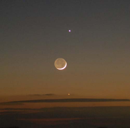 夕空に輝く金星 木星 月 水星_e0120896_6525792.jpg