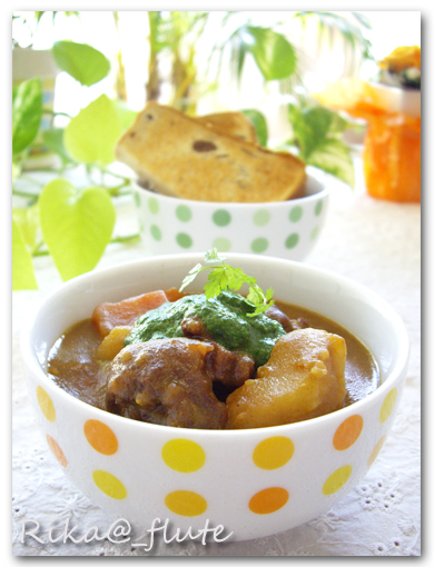 ほうれん草ペーストまろやかカレーシチュー_c0103827_13214827.jpg