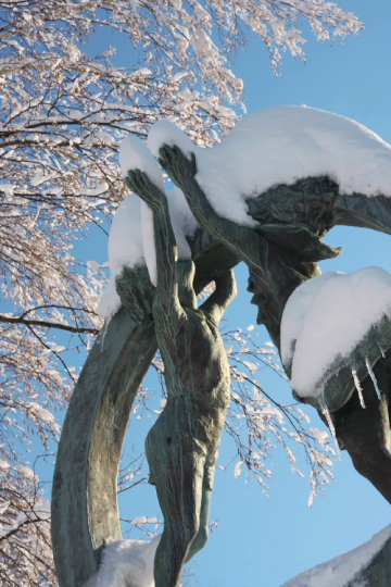 ある寒い日、おお雪の後の青空の下を歩く_f0003598_20141490.jpg