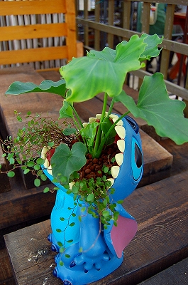 レア リロ&スティッチ Lilo Stitch 傘立て 小物入れ 鉢 花瓶 ビッグ