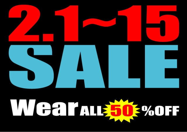 Wear　ALL　50%OFF！！_e0101922_18325479.jpg